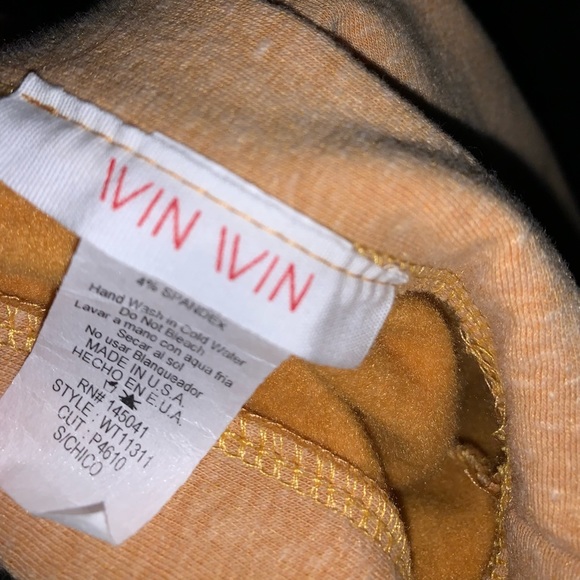 Win Win Dark Yellow Crop Top Sweatshirt size L & S - Picture 14 of 14